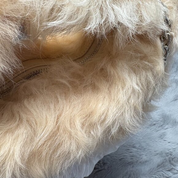 BY FAR  Baby Cush shearling top handle bag in Sable MSRP $475 Rare Find - Picture 14 of 14